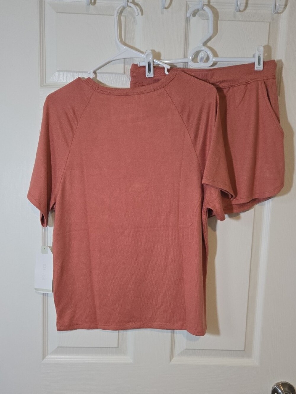 Softies Slouchy Tee Short Set In Copper Rose NWT - Picture 4 of 8